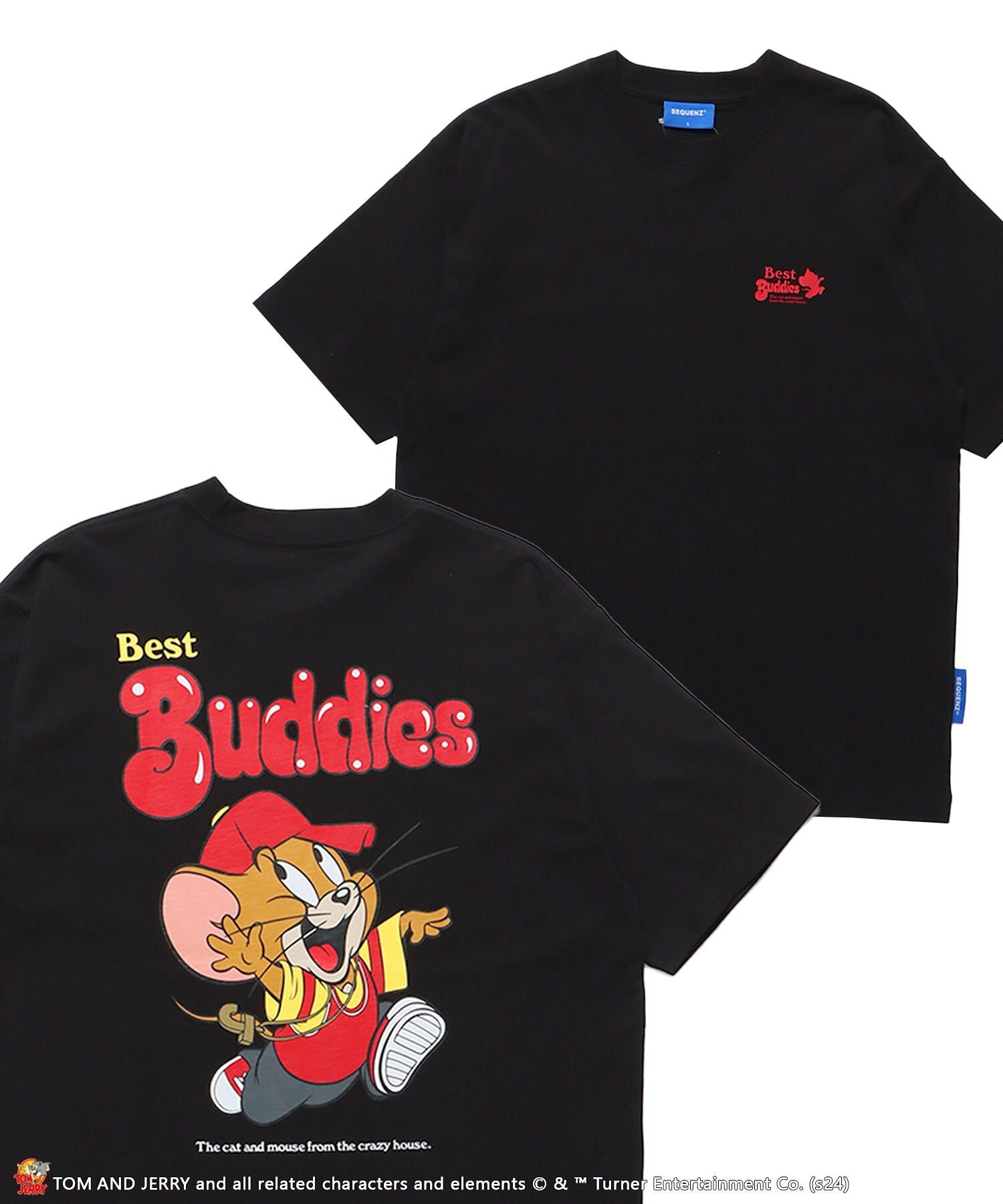 【SEQUENZ】TJ 90s BUDDIES S/S TEE / 半袖Tシャツ クルーネック ワンポイント バックプリント TOM&JERRY トムジェリ